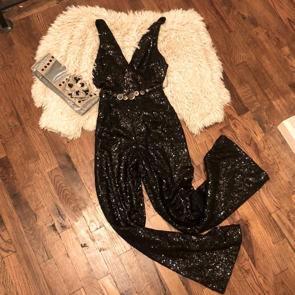 DO+BE  Black sequin jumpsuit (NWOT)